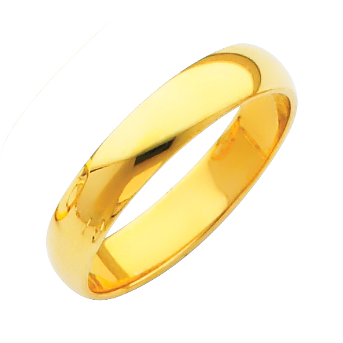 Gent's Yellow 14 Karat 4mm plain Wedding Band Gender: Gentlement size