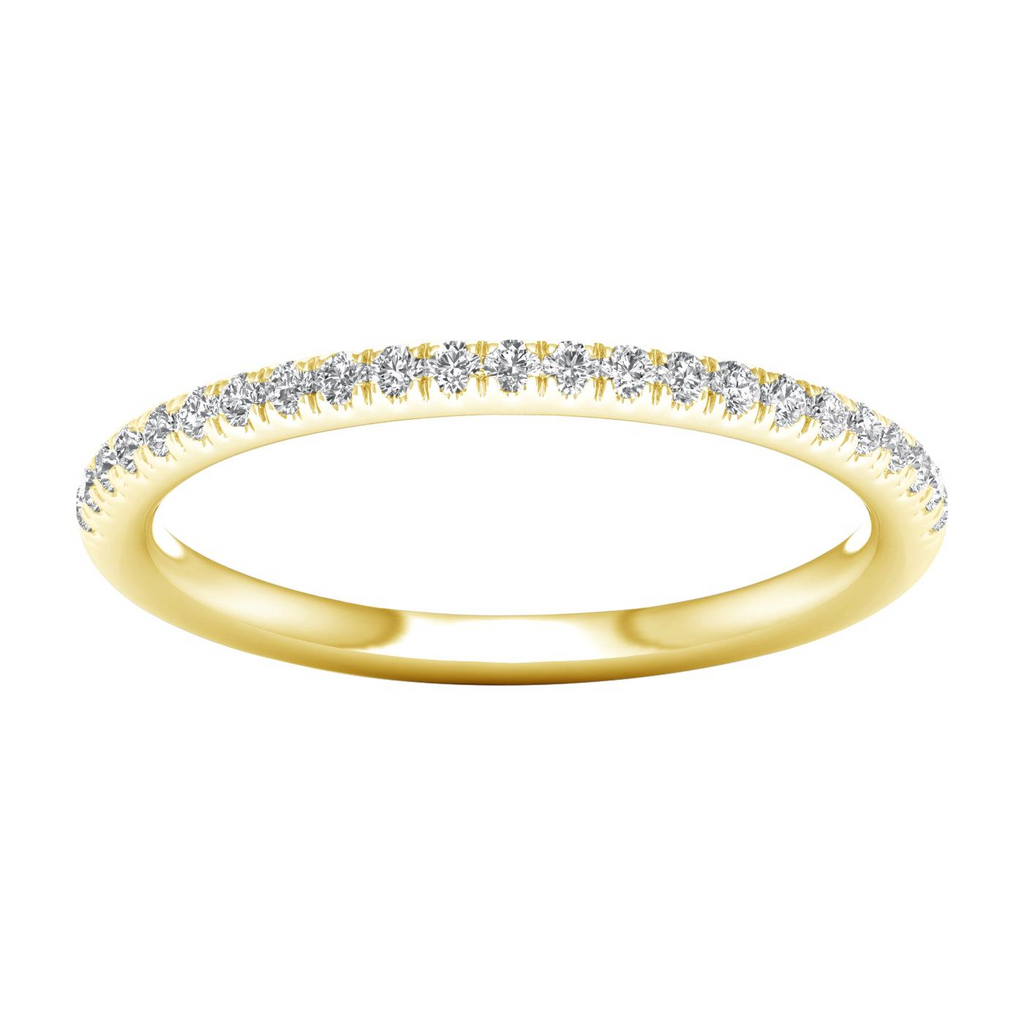 Lady's Yellow 14 Karat Lab Grown Diamond Band 23 = 0.18tw Round E/F VS