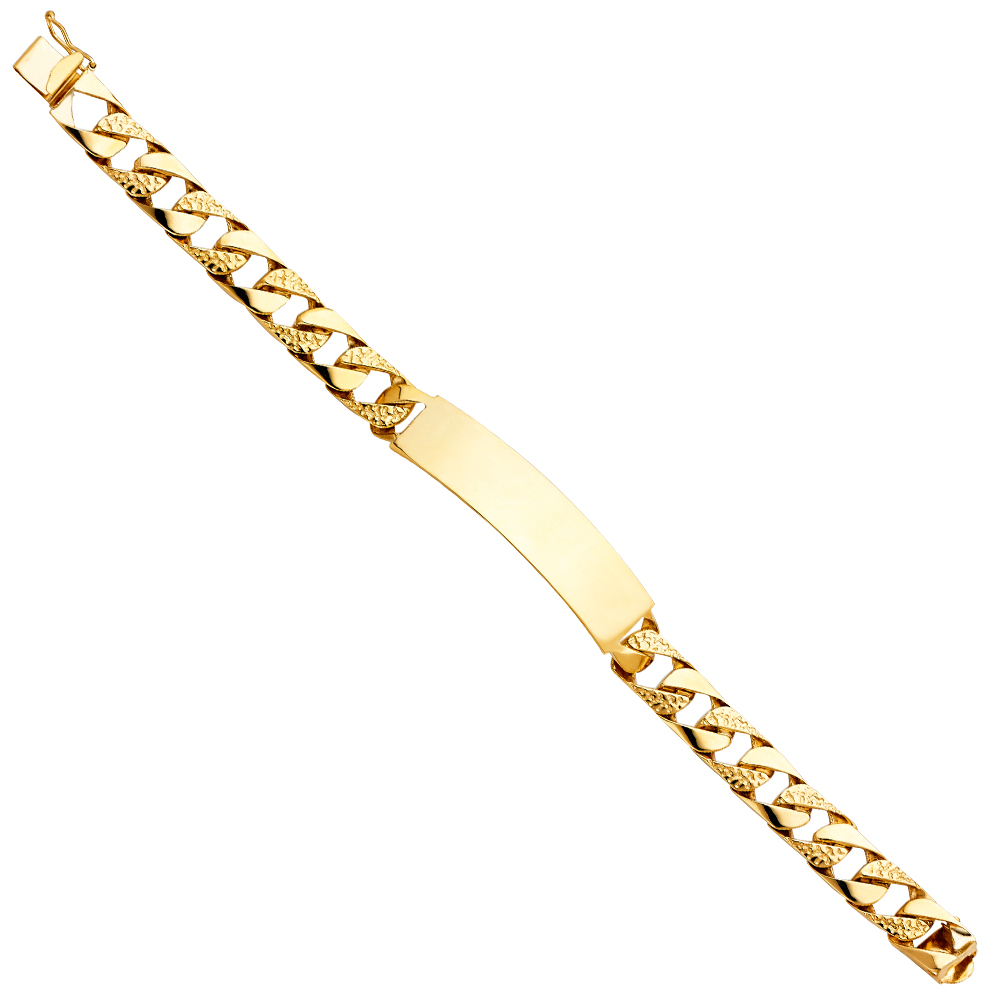 Gent's Yellow 14 Karat Nugget Cuban Link Bracelet Style: Cuban
Length: 8.5"