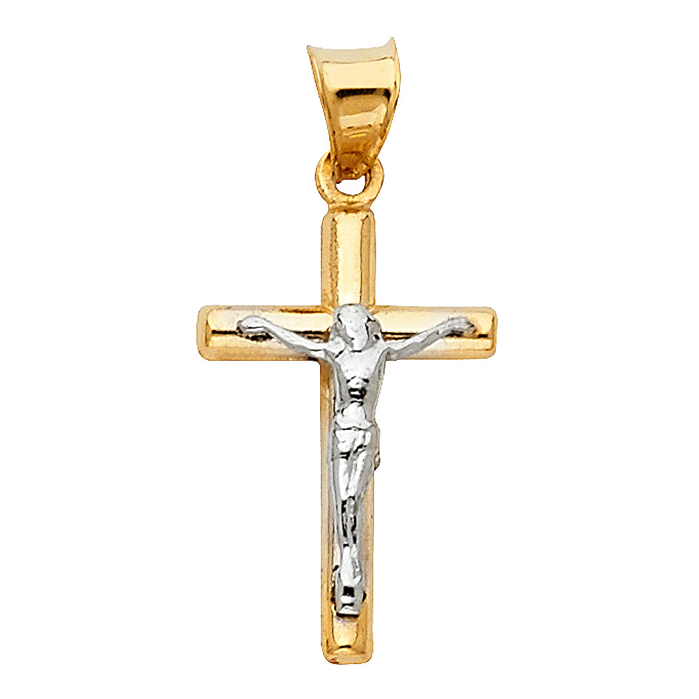 Yellow 14 Karat Hollow crucifixt Length: 20