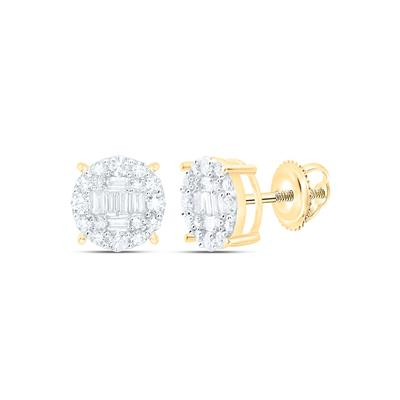 Lady's Yellow 10 Karat Earrings = 0.625tw Baguette and round Shape Diamonds Finish: Polished
Length: 8.3
Gender: Unisex