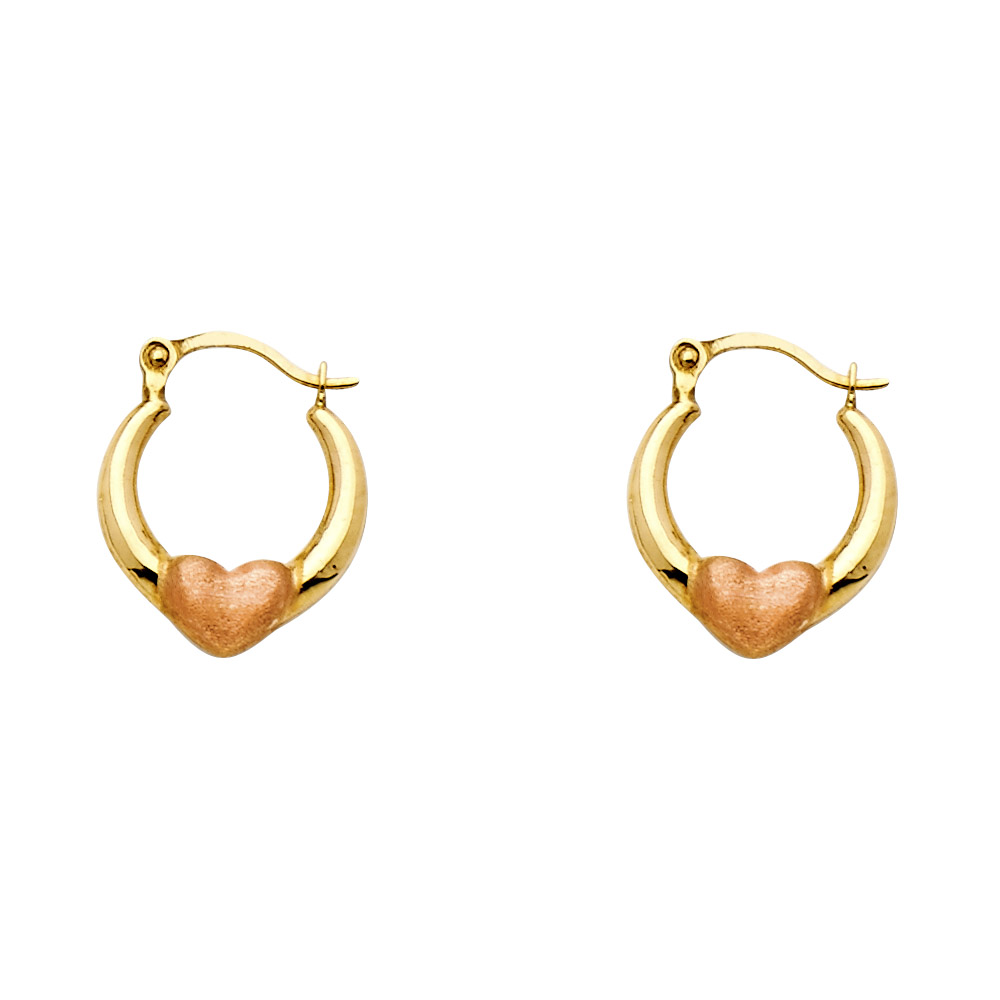 Lady's Two-Tone 14 Karat heart Earrings Length 13 Style: Fashion
Fini