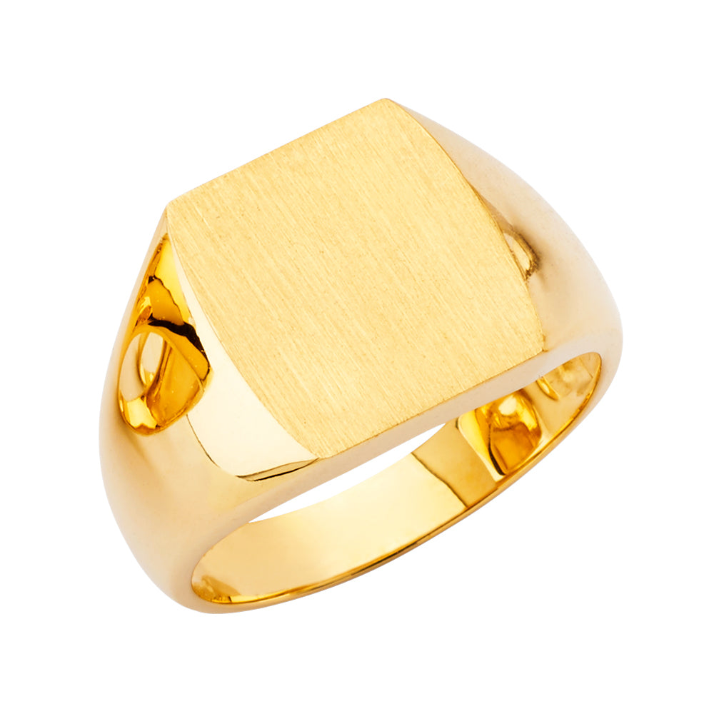 14K Y/G Signet Men Ring