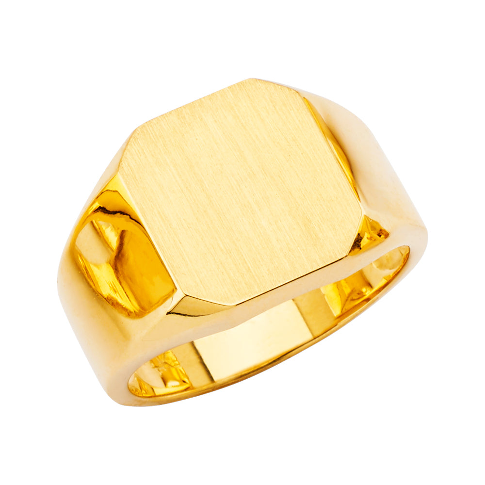 Gent's Yellow 14 Karat Signet  Ring Length 14
