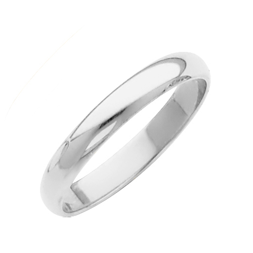 Gent's White 14 Karat Wedding Band 2mm