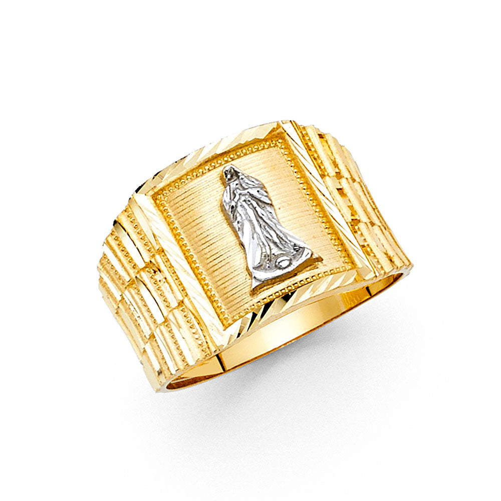 Gent's 14 Kara Virgen of Guadalupe Ring Size 10 Color: Two-Tone