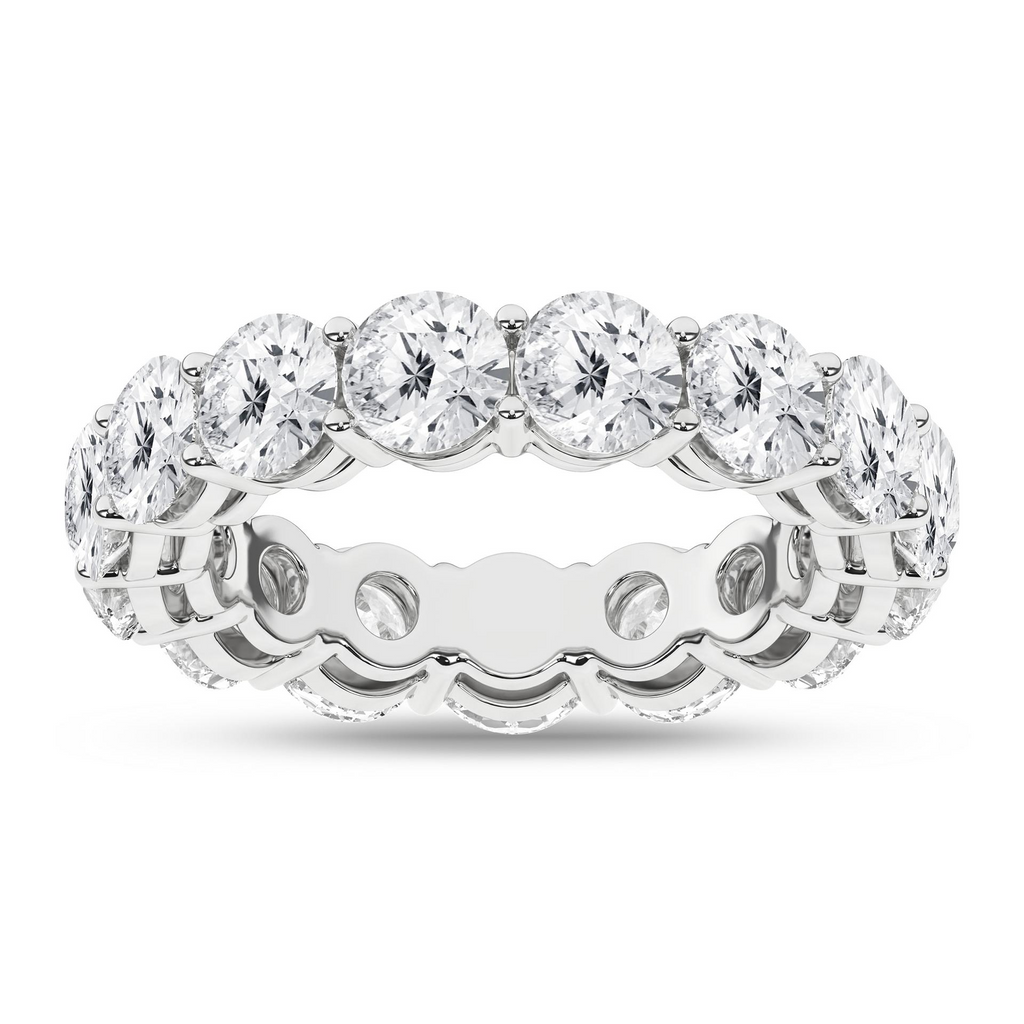 Lady's White 14 Karat Lab Grown Diamond Eternity Band 15 4.95tw Round