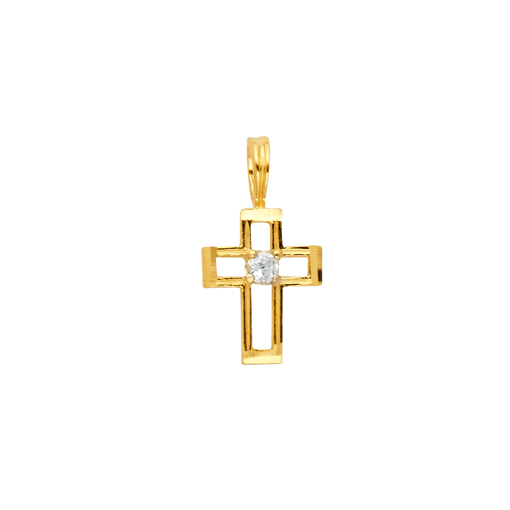 Yellow 14 Karat Pendant Length: 15