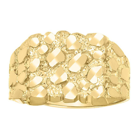Gent's Yellow 10 Karat Fashion Ring Length 10.71 Style: Nugguet