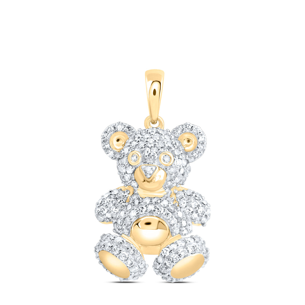 Charm Teddy Bear Length 24 0.63tw Round Diamonds Color: Yellow
Gender: Unisex