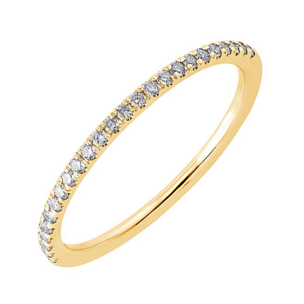 Lady's Yellow 14 Karat Wedding Band 25 0.143tw Round Diamonds Finish: Polished
Gender: Ladies