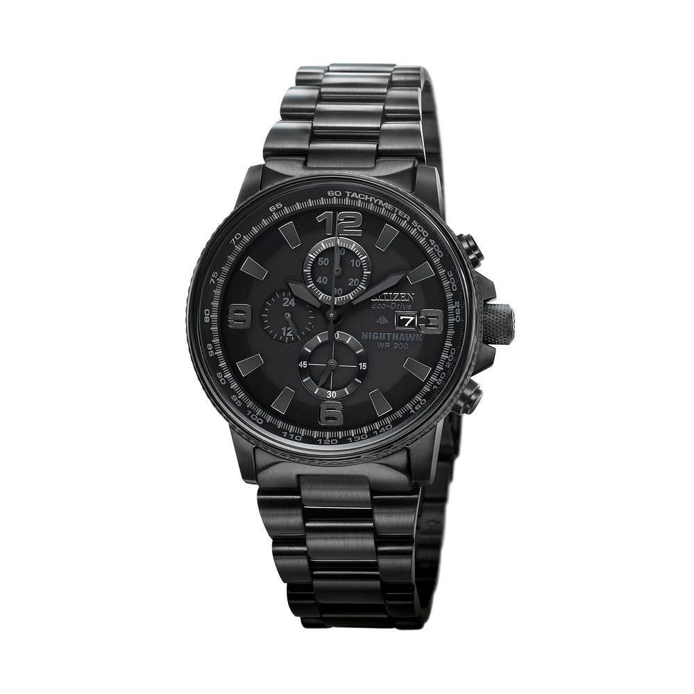 CITIZEN Eco-Drive Weekender Nighthawk Sport Casual Mens Stainless Steel
