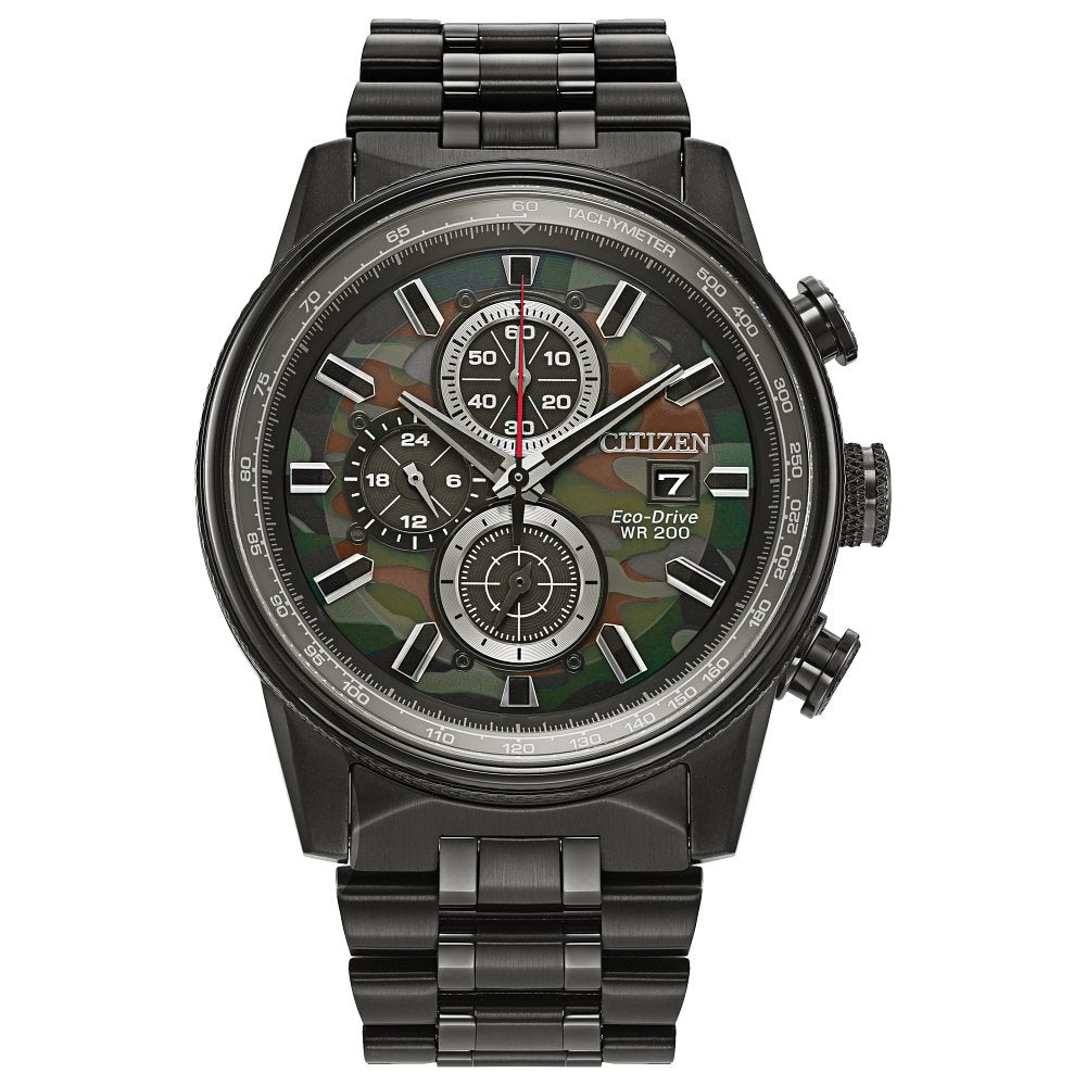 CITIZEN Eco-Drive Weekender Nighthawk Sport Casual Mens Stainless Steel