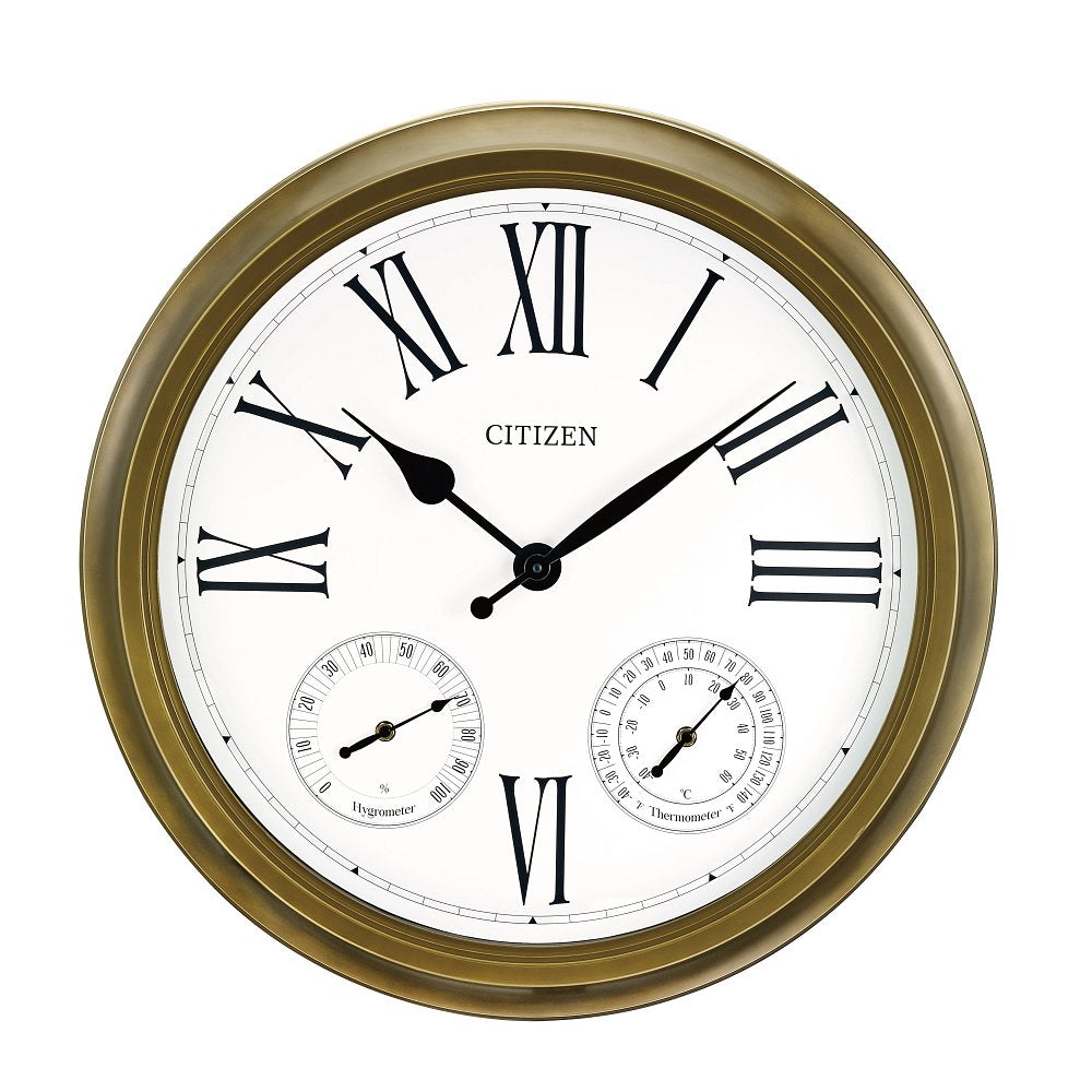 CITIZEN CC2122 Yosemite - Large outdoor Wall Clk - Agd gold